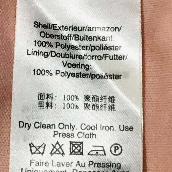 DKNY SZ 6 S Pink Satin V-Neck Faux Wrap High-Low Midi Dress NWT B153 - Picture 5 of 8